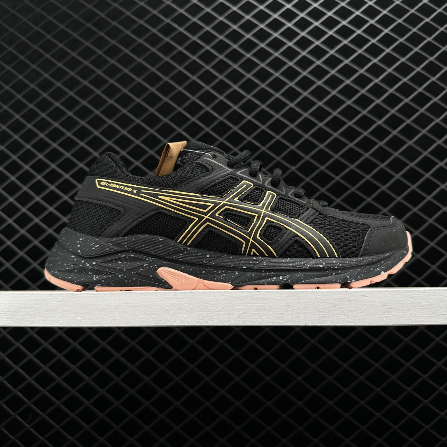 Asics Gel-Contend 4 'Black Gold Pink' T8D9Q-011: Stylish and Supportive Women's Running Shoes