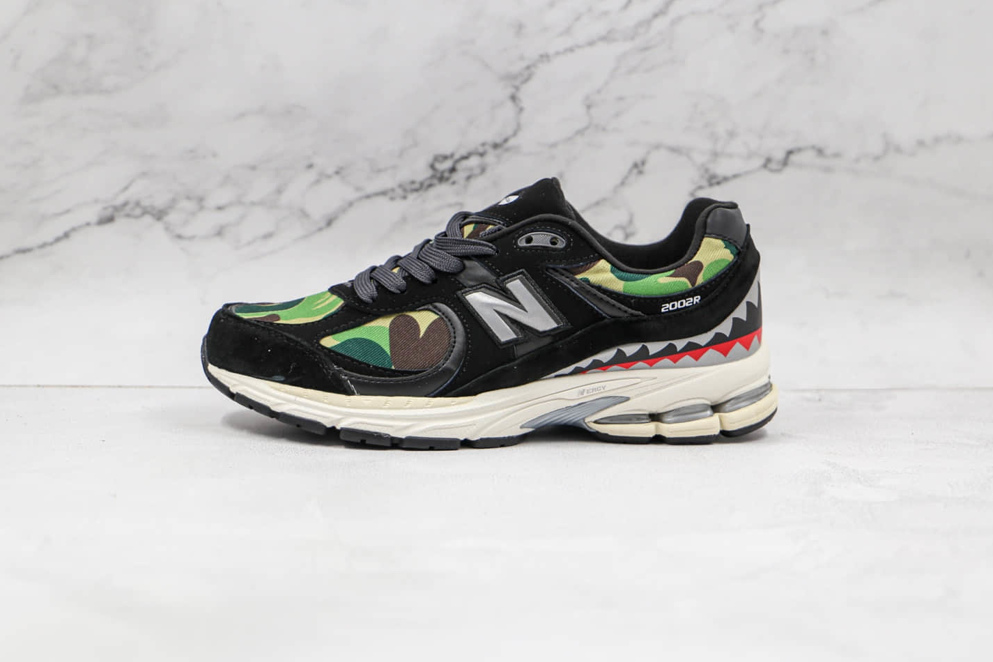 New Balance BAPE x 2002R 'Apes Together Strong - Black Camo' M2002RBF: Exclusive Collaboration Sneaker
