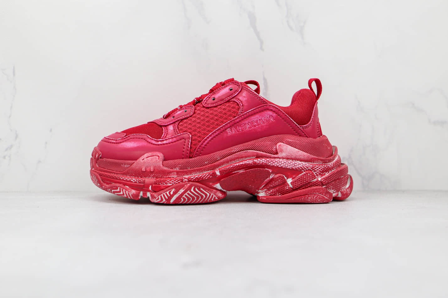 Balenciaga Triple S Sneaker 'Dark Red' 536737 W3CN3 6000 - Exclusive Style for Fashion-Forward Individuals