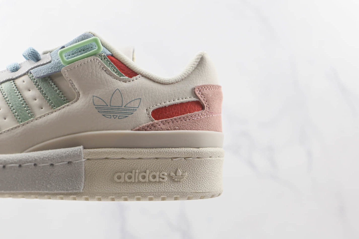 Adidas Originals Unisex Forum Exhibit Low Sneakers - White/Pink/Blue GX4587 Adidas Originals Unisex Forum Exhibit Low Sneakers - White/Pink/Blue GX4587