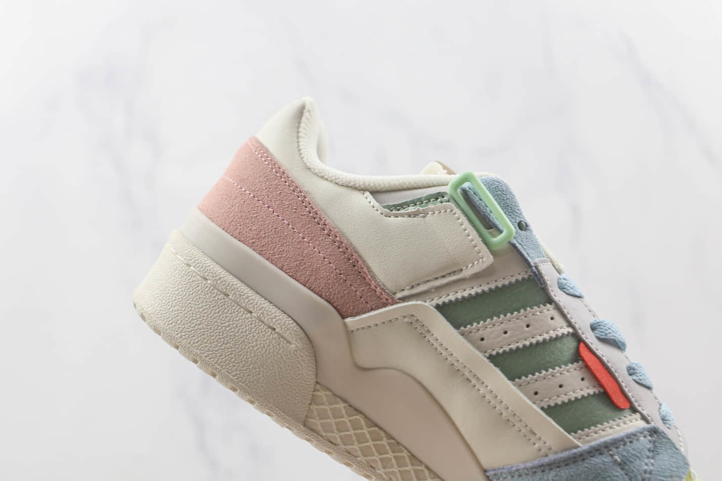 Adidas Originals Unisex Forum Exhibit Low Sneakers - White/Pink/Blue GX4587 Adidas Originals Unisex Forum Exhibit Low Sneakers - White/Pink/Blue GX4587